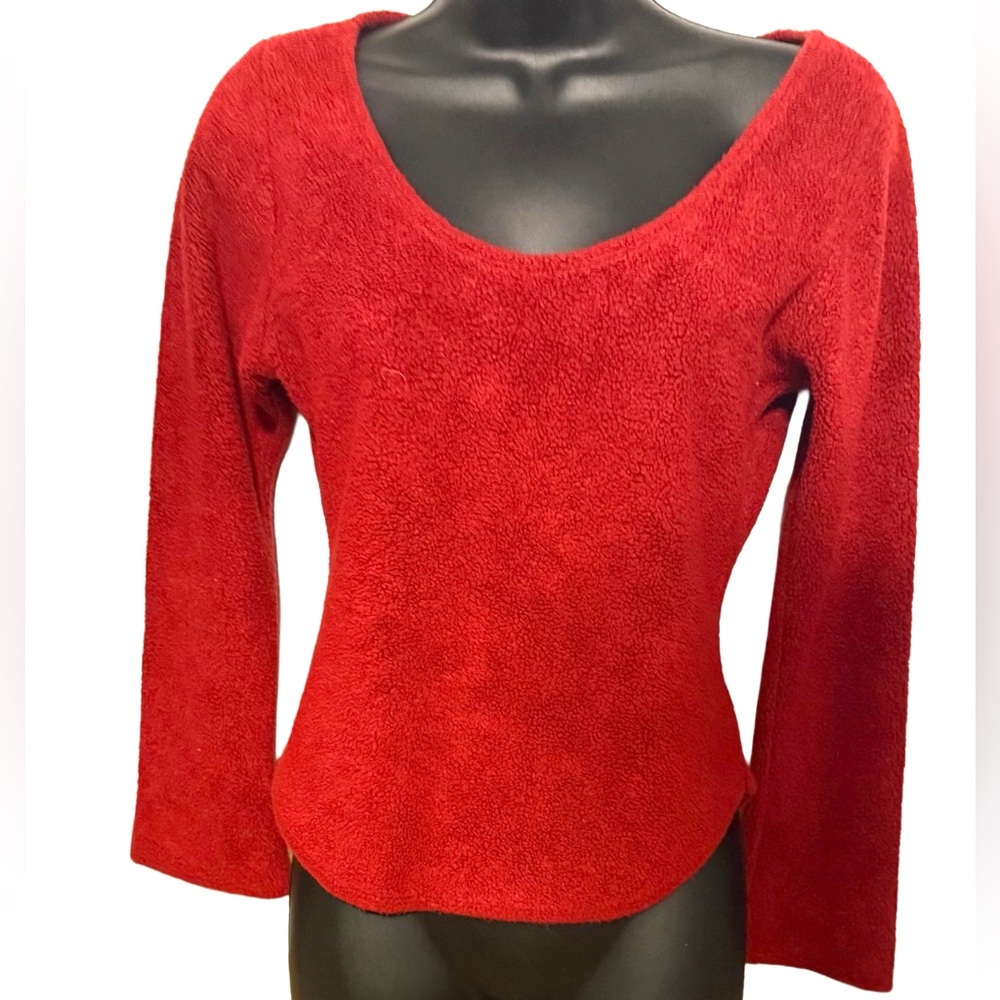 Moda International Deep Red Knit Top